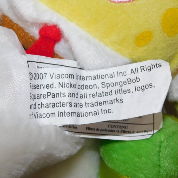 VTG 2007 Viacom Spongebob Squarepants Plush Christmas Stocking 22.5" - Picture 3 of 6
